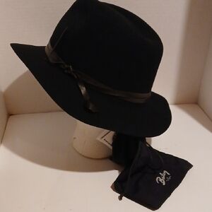 Bailey's Of HOLLYWOOD Poet Vagabond Travel Black Wool Fedora Hat